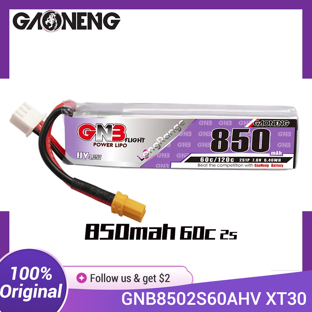 Drone Kit Long Range - GAONENG GNB LiPo Battery 850mAh 2S