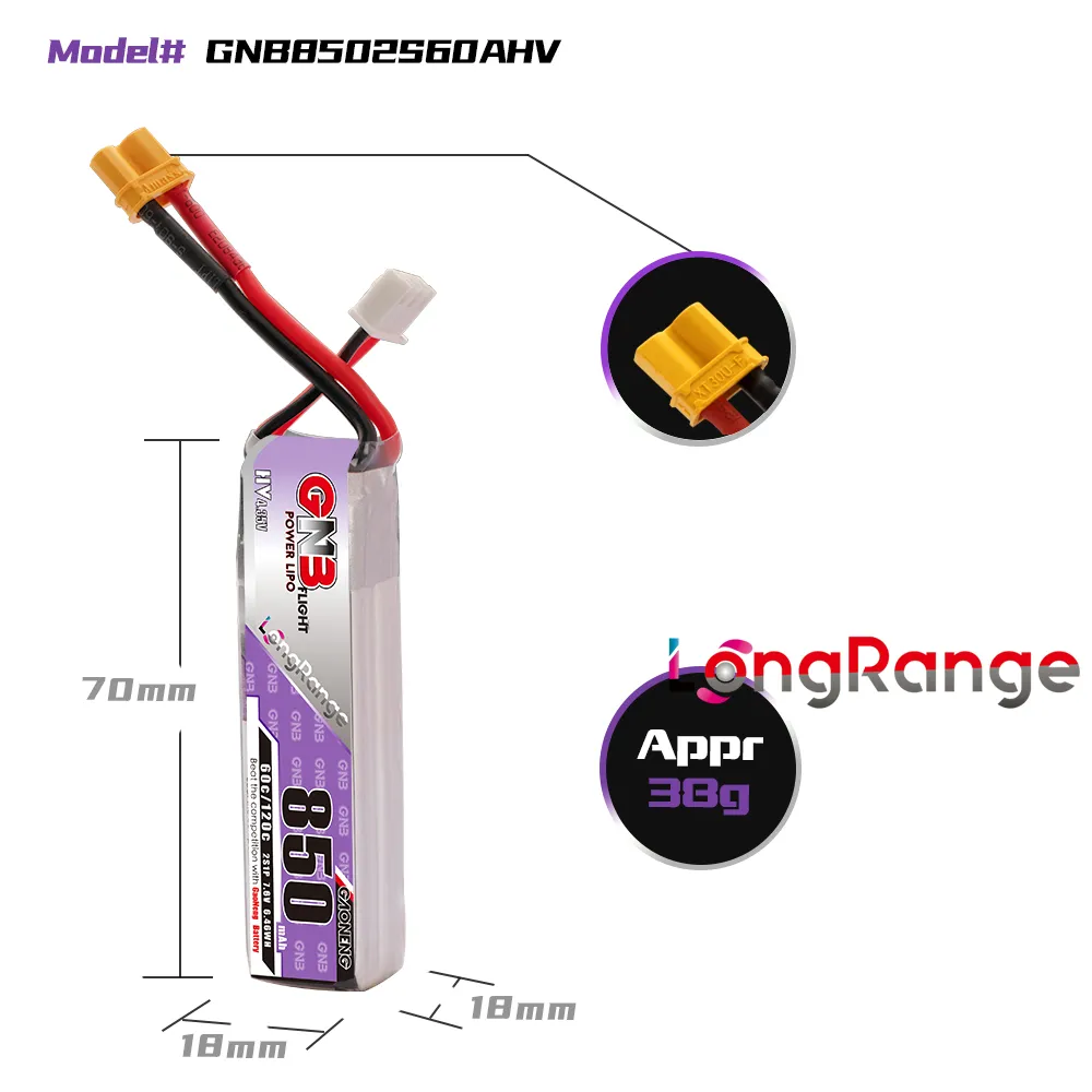 GAONENG GNB LiPo Battery 850mA - Drone Kit Long Range review and price